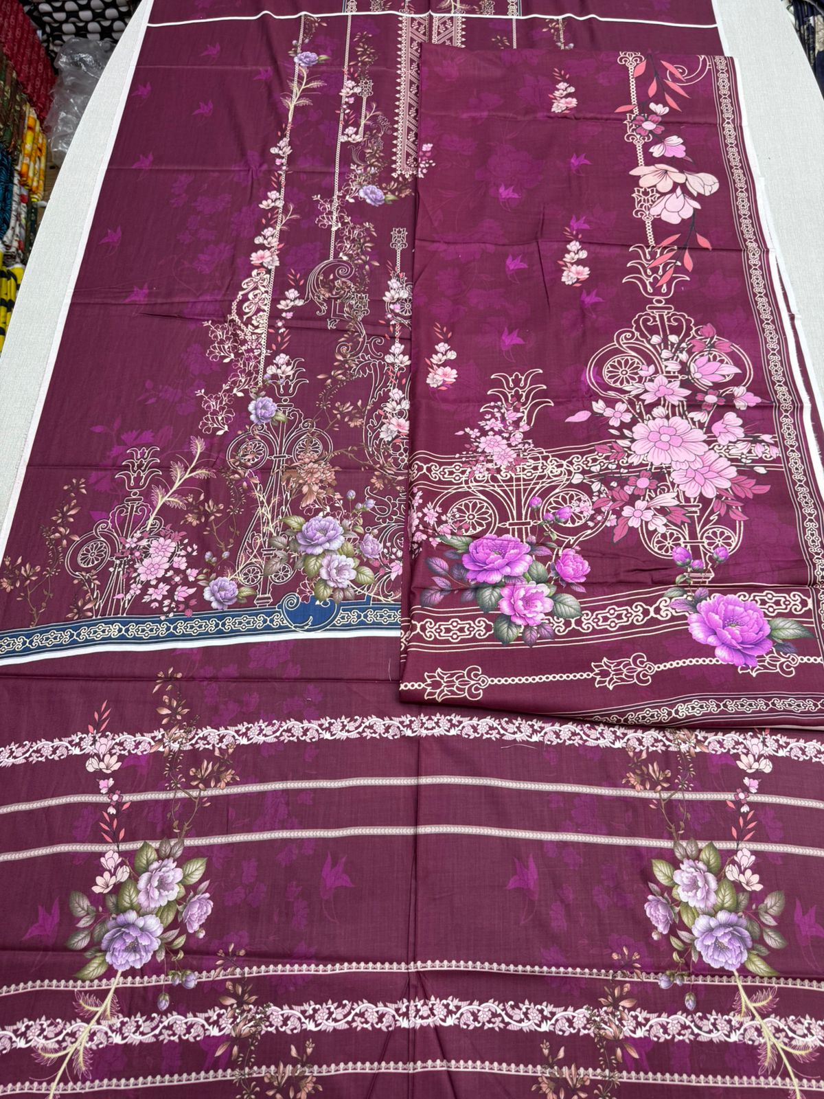2Pc Linen Kameez & Dupatta Suit - 0081