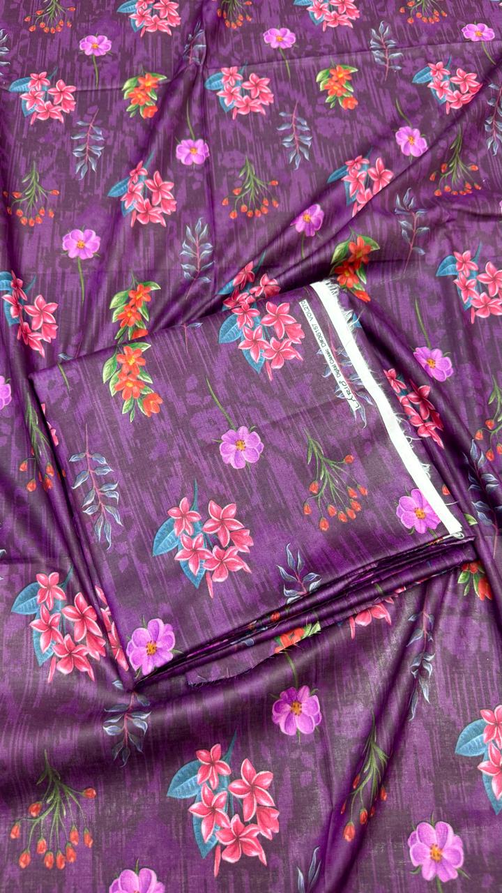 2Pc Lawn Allover Unstitched Suit #36157