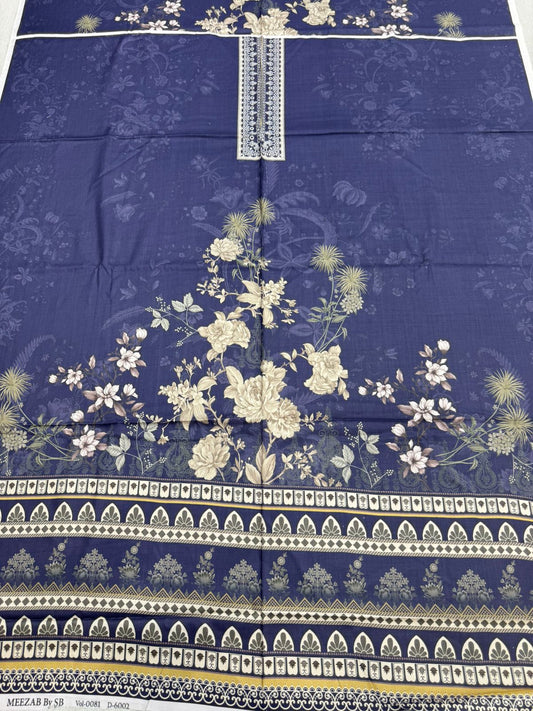 2Pc Linen Kameez & Trouser Suit - 0081