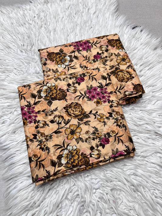 2Pc Linen Allover Unstitched Suit - 0094