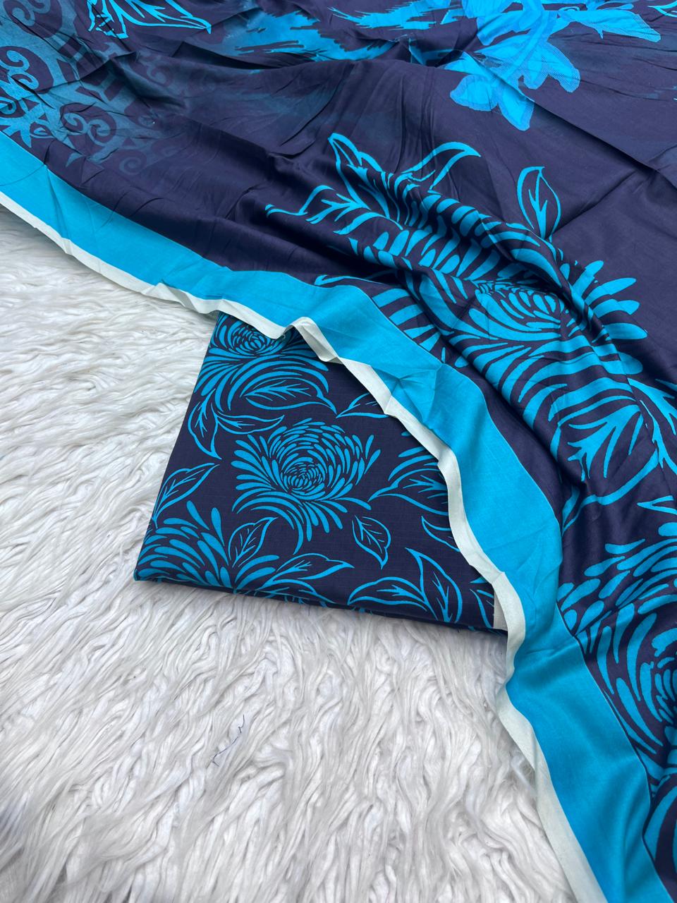 3Pc BanaDoria Linen Allover Suit - 401