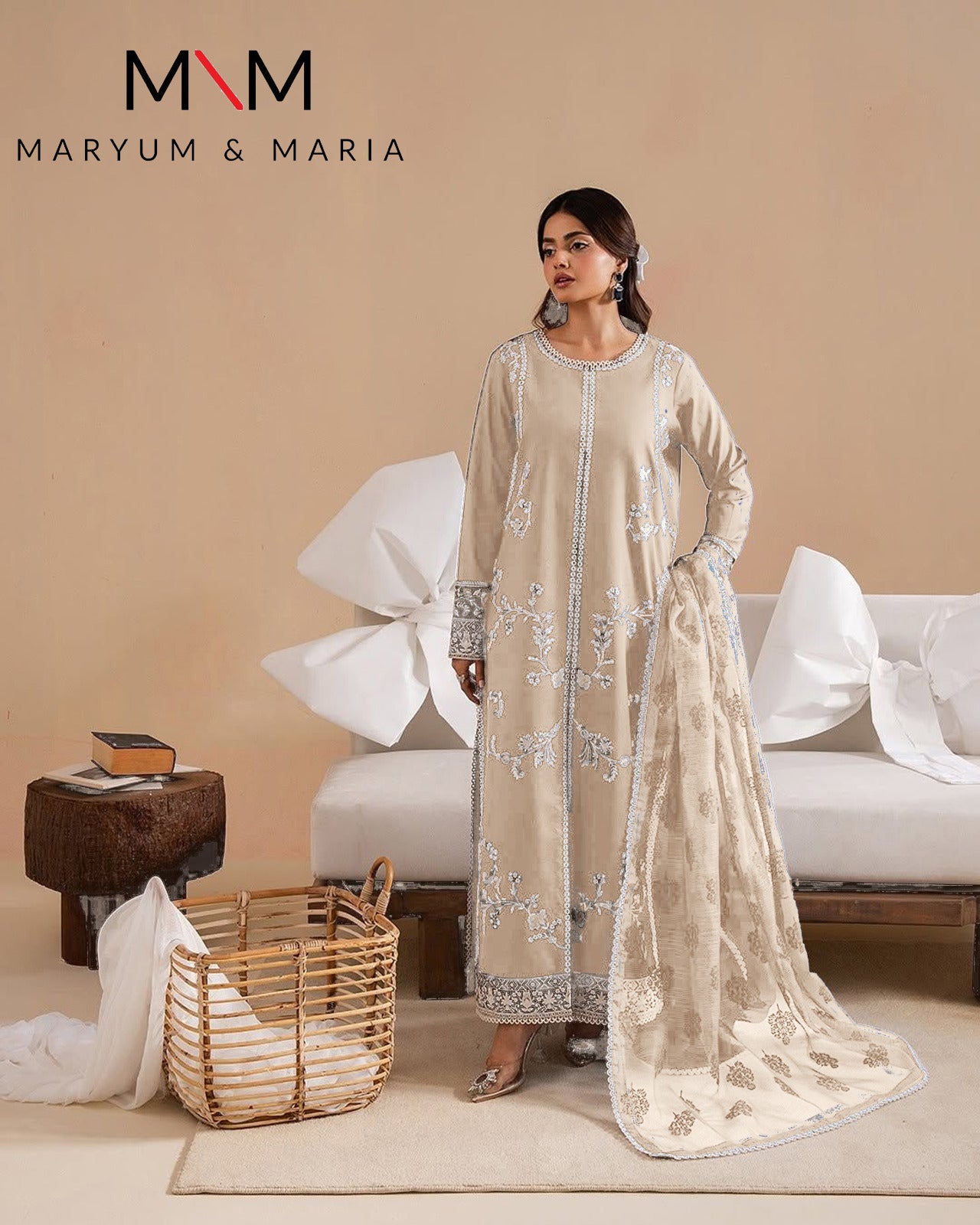 Ricamo 3 Piece Lawn Suit - Spica