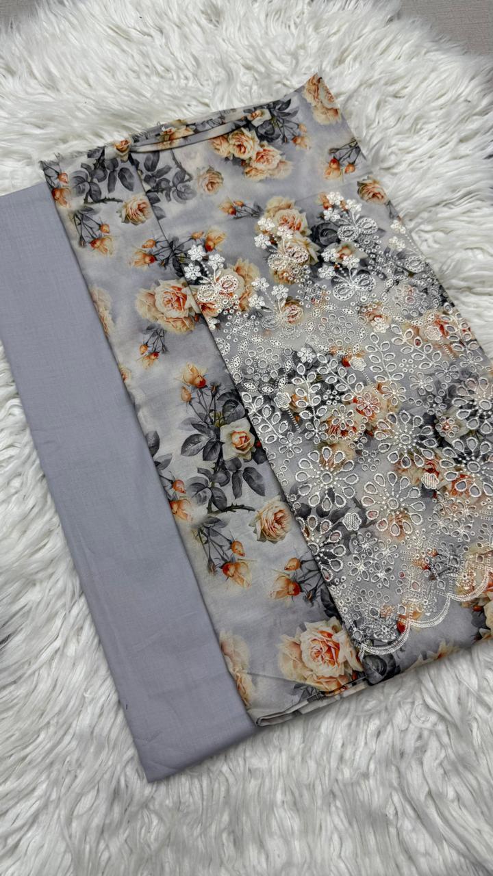 Firdous - Embroidered - Printed - Lawn - 2pc - D773