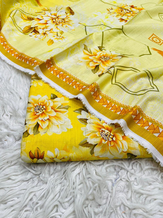 3 PC Slub Khaddar Allover Suit Vol-0101