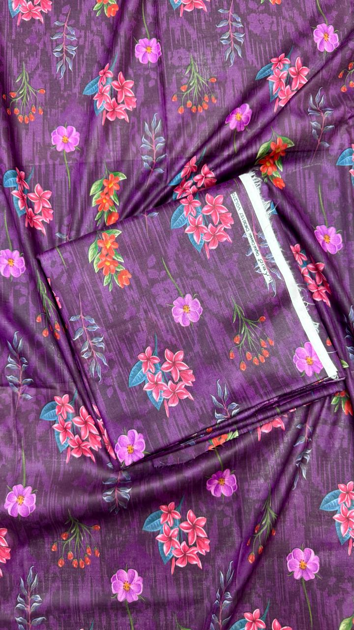 2Pc Lawn Allover Unstitched Suit #36157