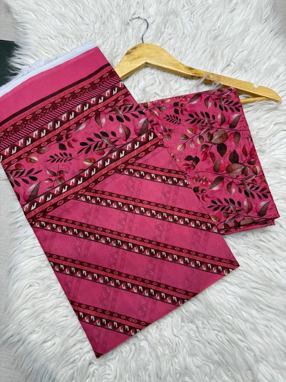 3Pc Lawn Bana Dora Suit #777