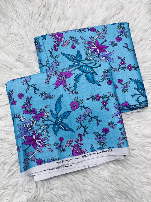 2Pc Slub Khaddar Allover Suit - 6173