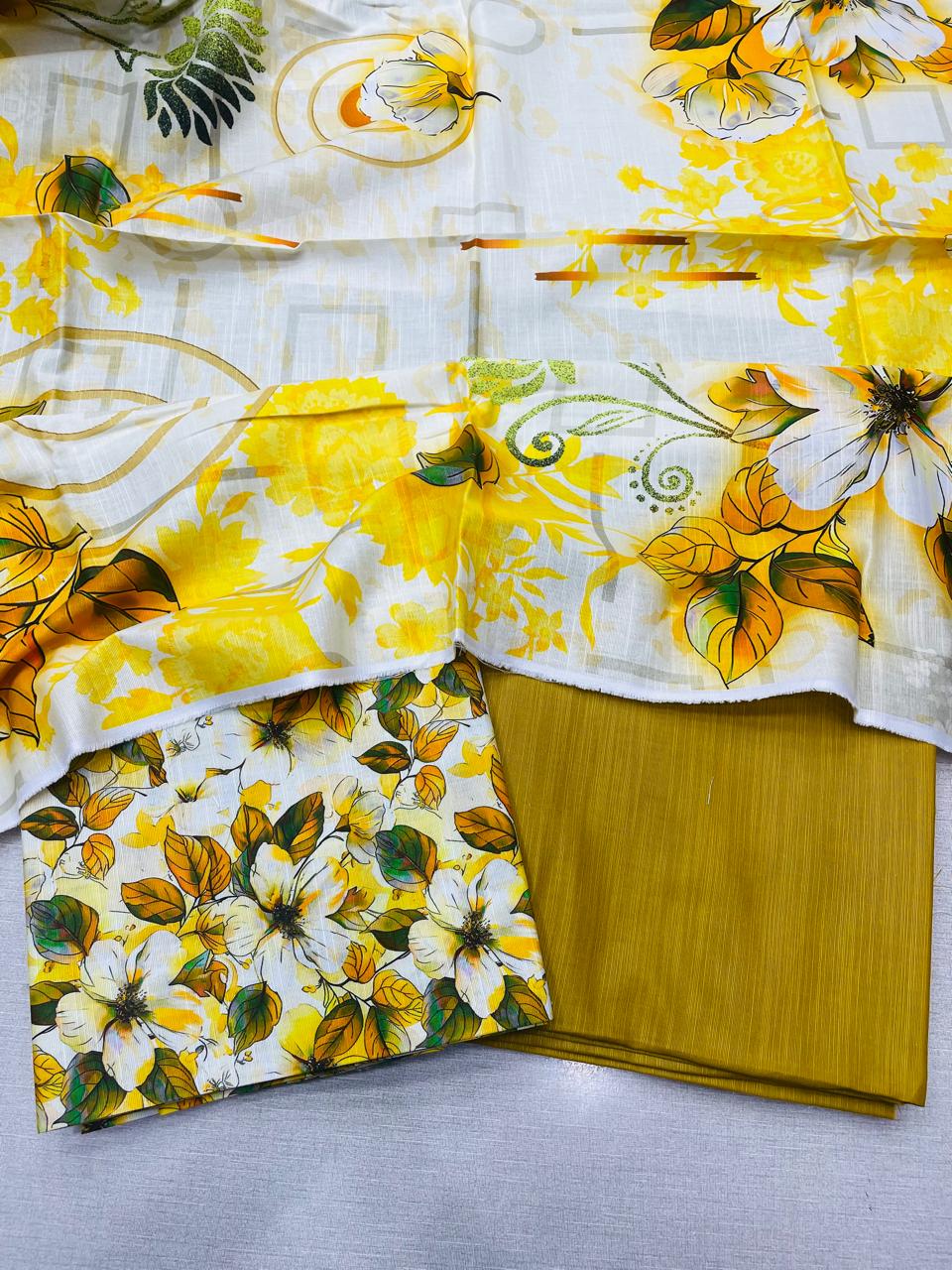 3 PC Slub Khaddar Suit Vol-0085