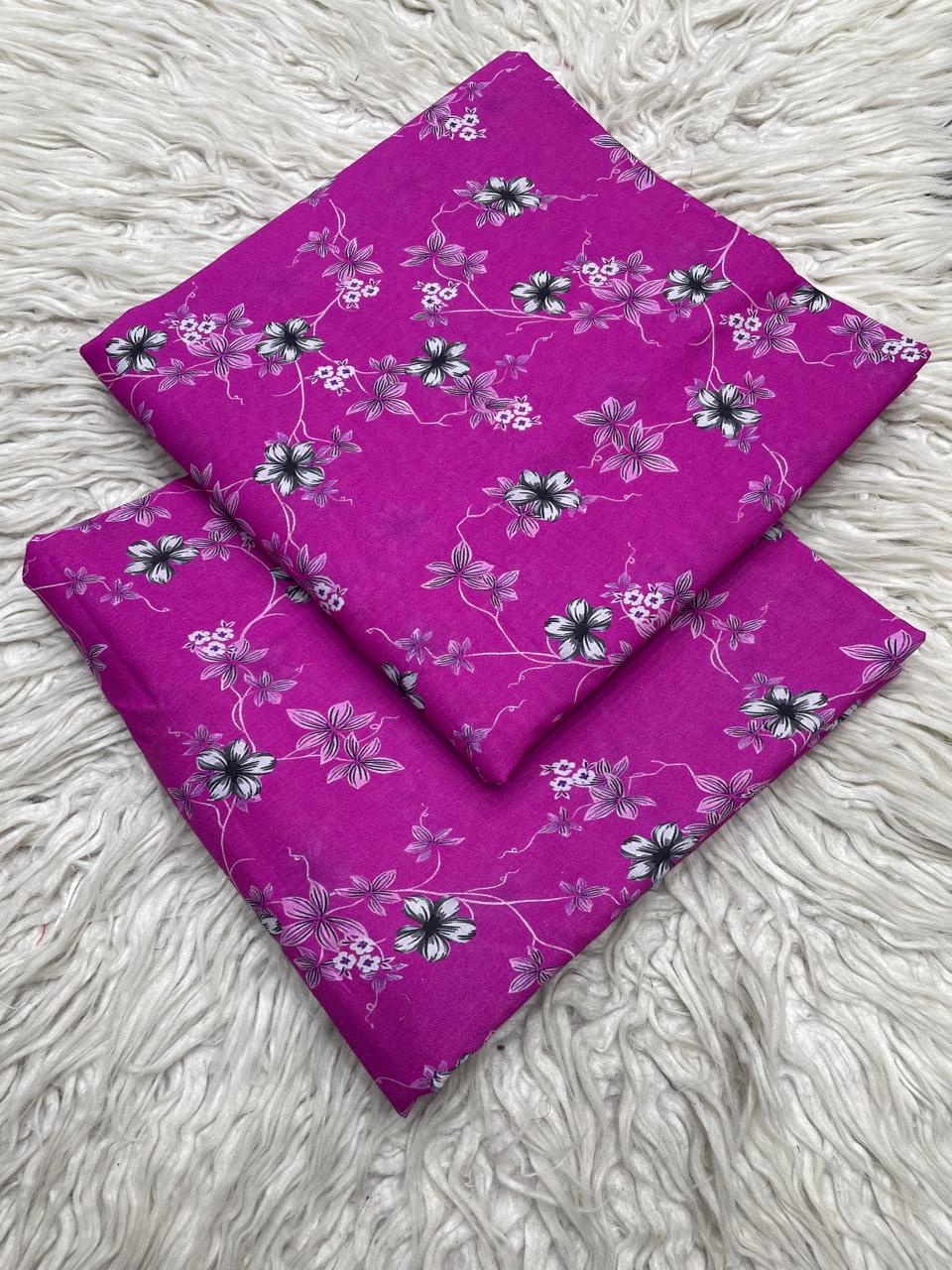 2Pc Supima Lawn Unstitched Suit Vol-0155