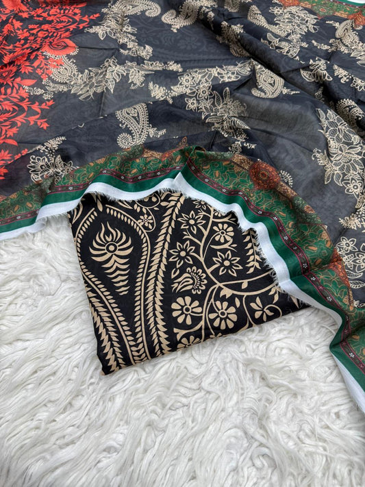 3Pc Supima Lawn Allover Suit  - #37190