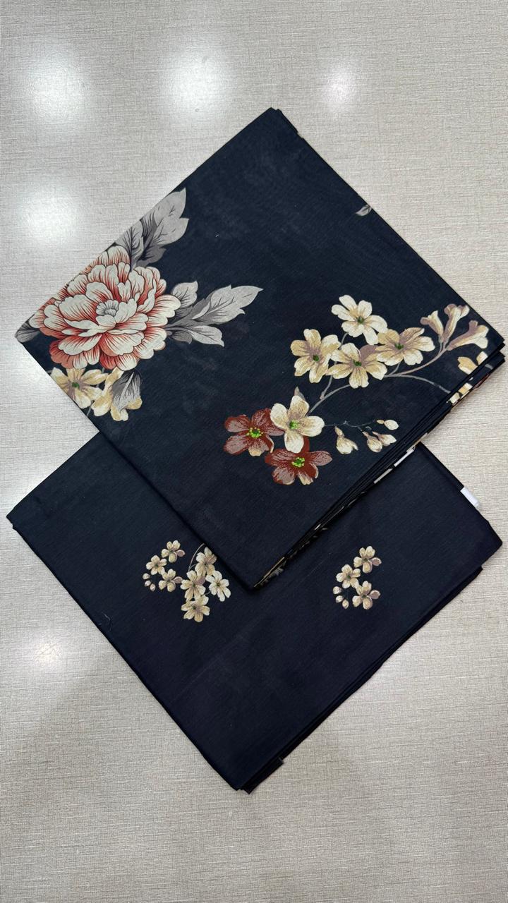 2Pc Supima Lawn Unstitched Suit D-101