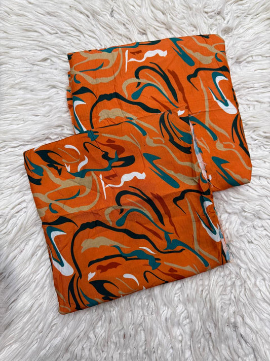 2Pc Bana Doria Linen Unstitched Suit - #42074