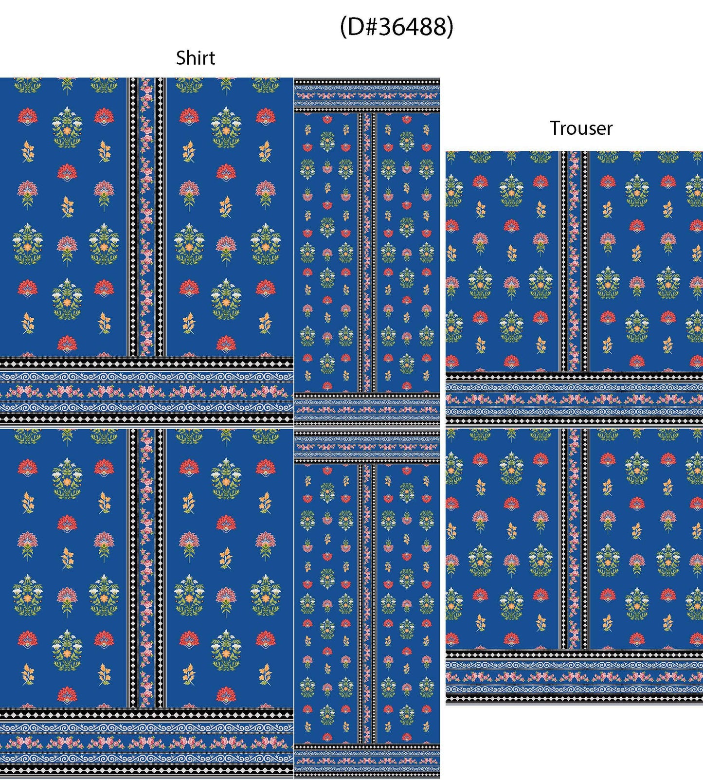 Sapphire Lawn Unstiched Suit