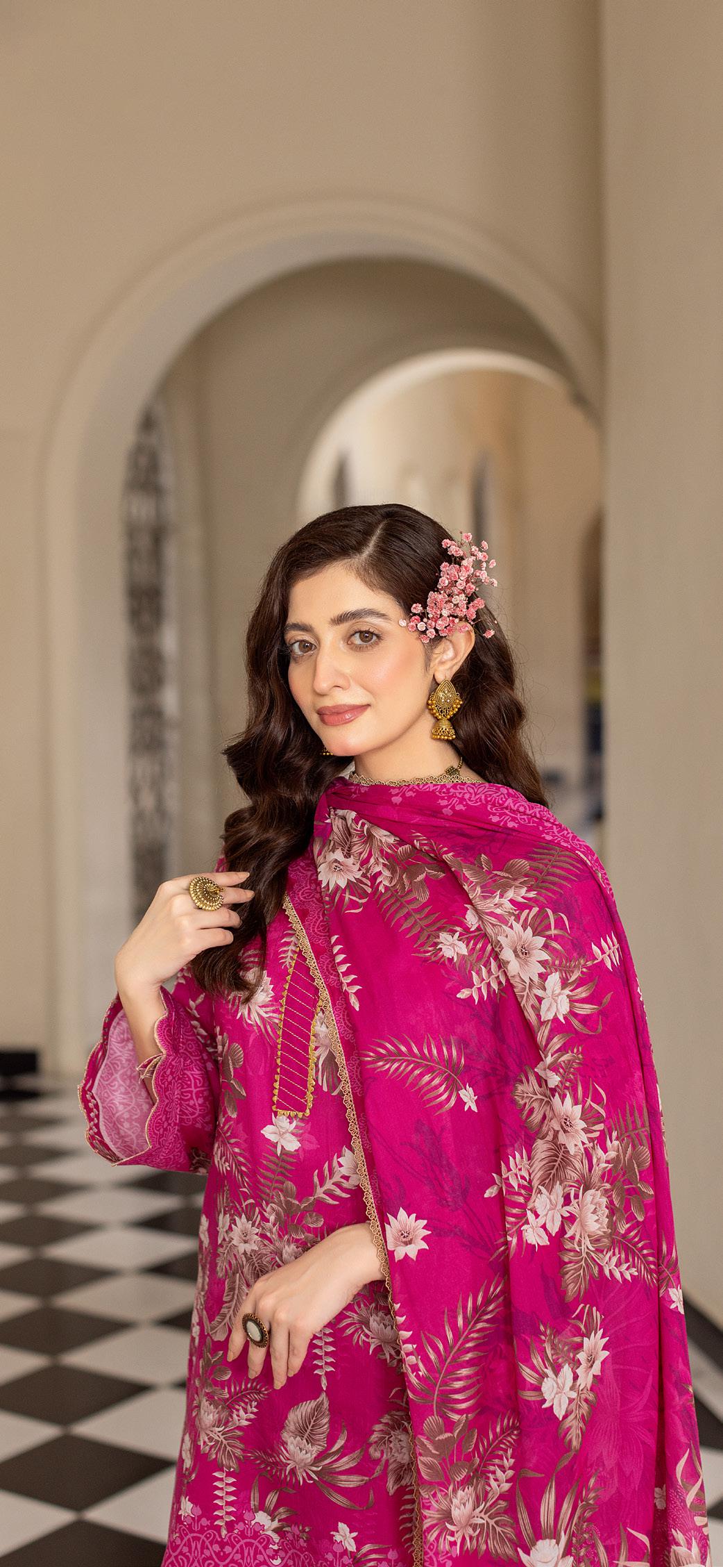 Noura - Printed - Lawn - 3pc - D109