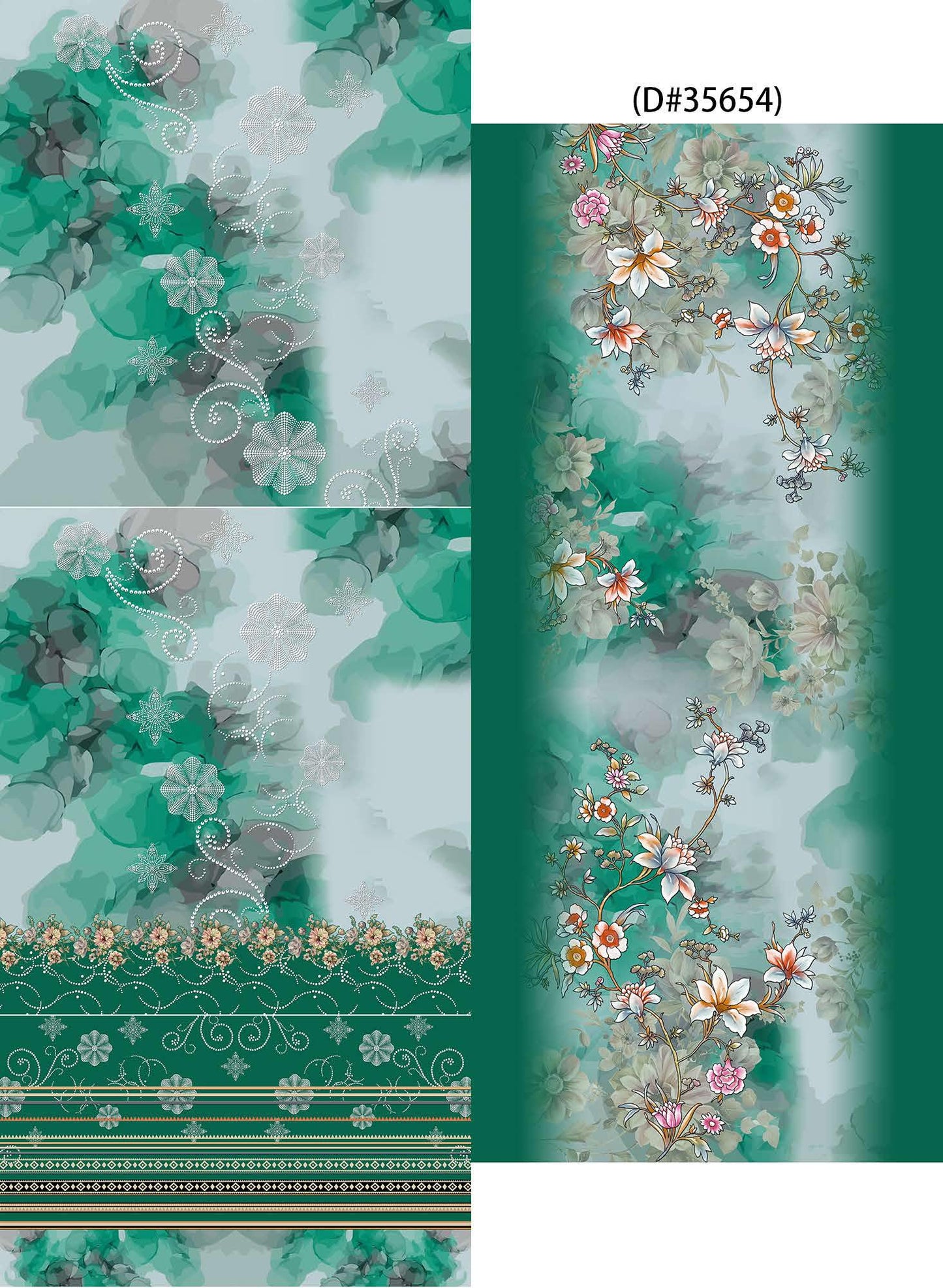 Abstract Art Bana Doria 3Pc Lawn