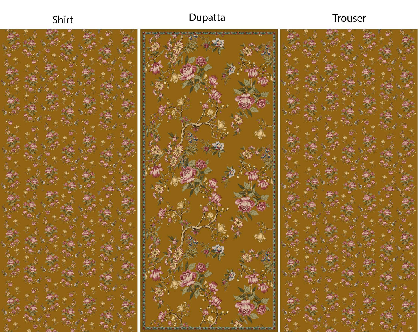 3Pc Stylo Lawn Allover Prints #36996