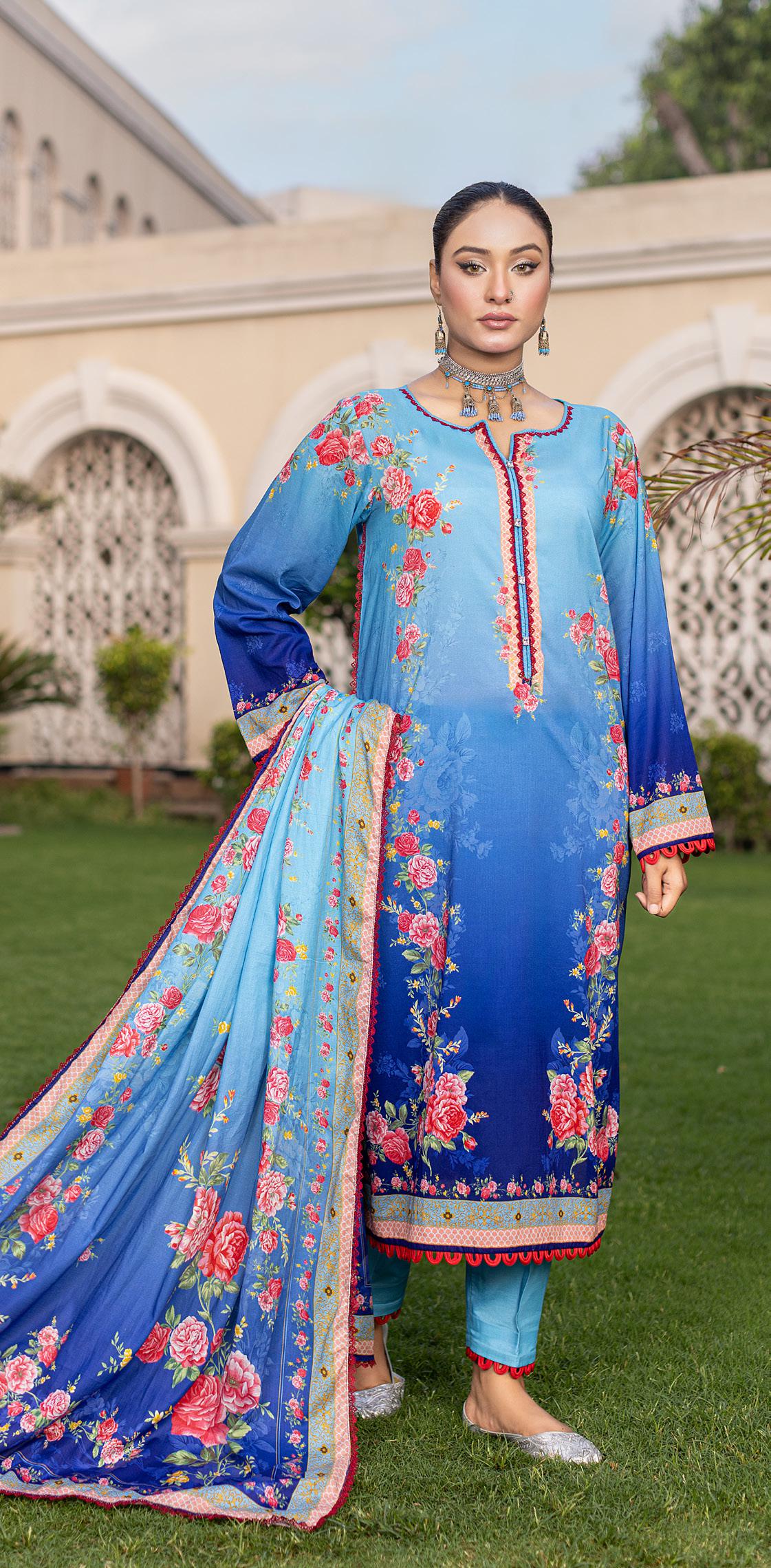 Noura - Printed - Lawn - 3pc - D111