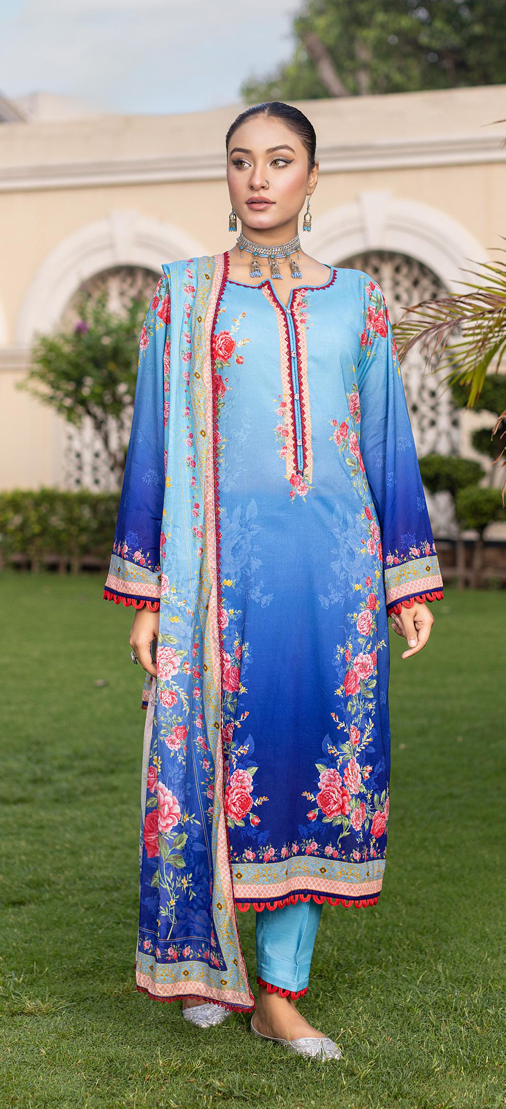 Noura - Printed - Lawn - 3pc - D111