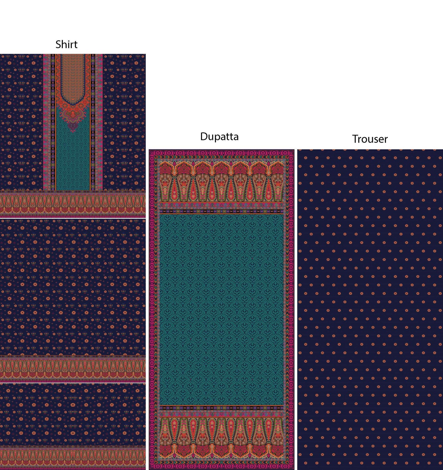 3Pc Stylo Lawn Printed Vol-0011