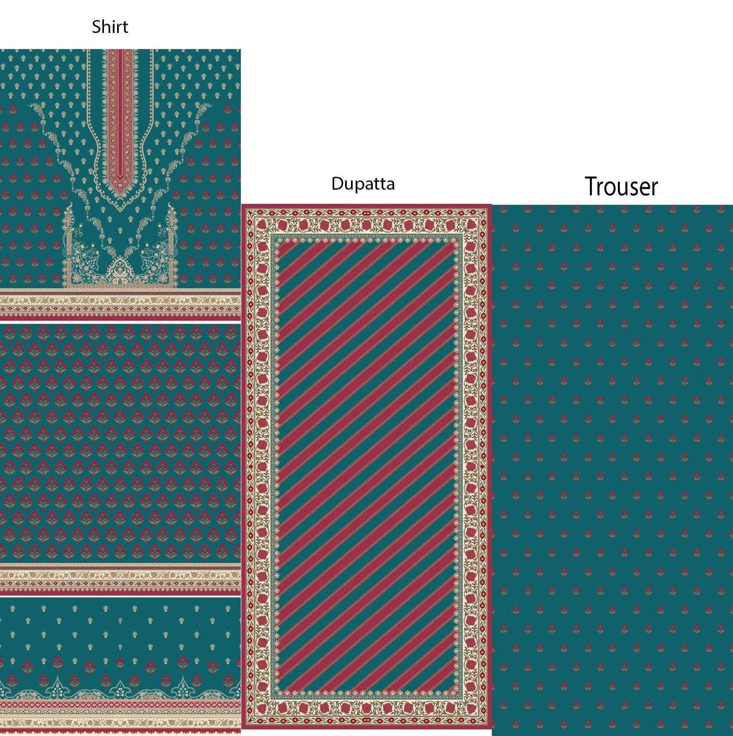 3Pc Stylo Lawn Prints #37008