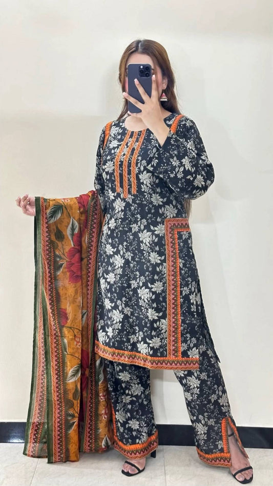 3Pc Supima Lawn Suit  - #41047