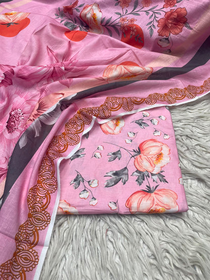3Pc Same Digital Printed Lawn Suit 15