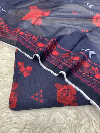 Sapphire 3Pc Bana Dora Lawn Unstitched Suit Vol-0125