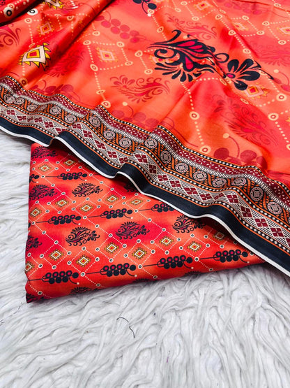 3Pc Crystal Linen Allover Suit Vol-0121