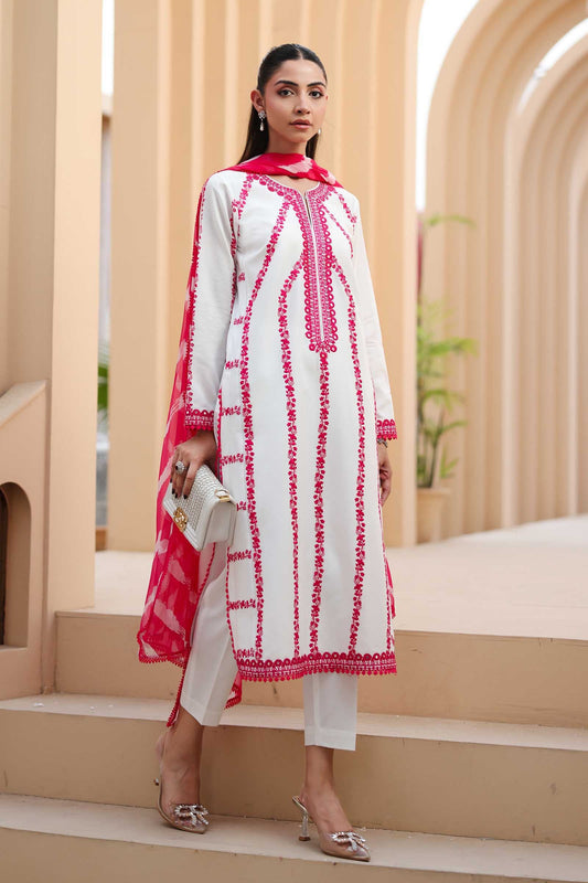 3Piece Embroidered Ricamo Dress