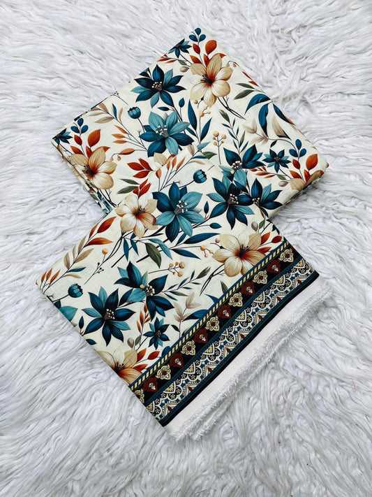 2Pc Slub Khaddar Allover Suit -0102