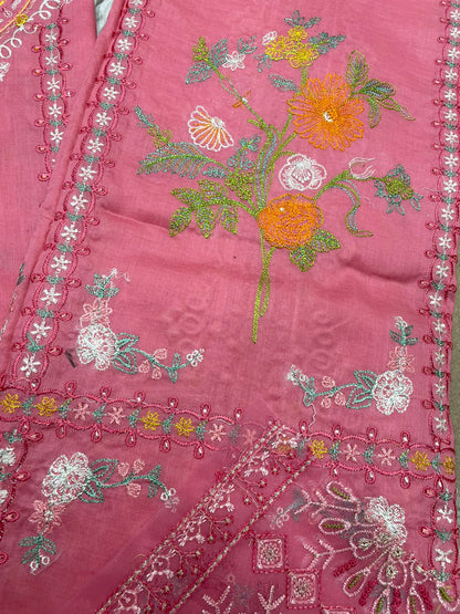 3Piece Unstitched Embroidered Ricamo