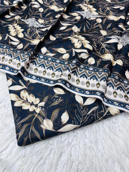 3Pc Crystal Linen Allover Suit Vol-0121