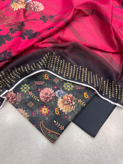 3Pc Zobia Lawn Unstitched Suit 29