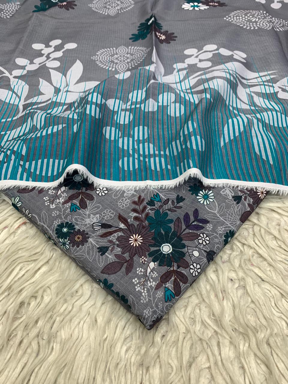 3Pc Lawn Bana Dora Suit Vol-0174