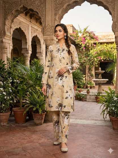 2Pc Same Printed Bana Dora Lawn 47