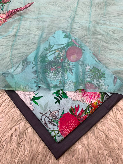 90x88 3Pc Premium Lawn Suit Vol-0020