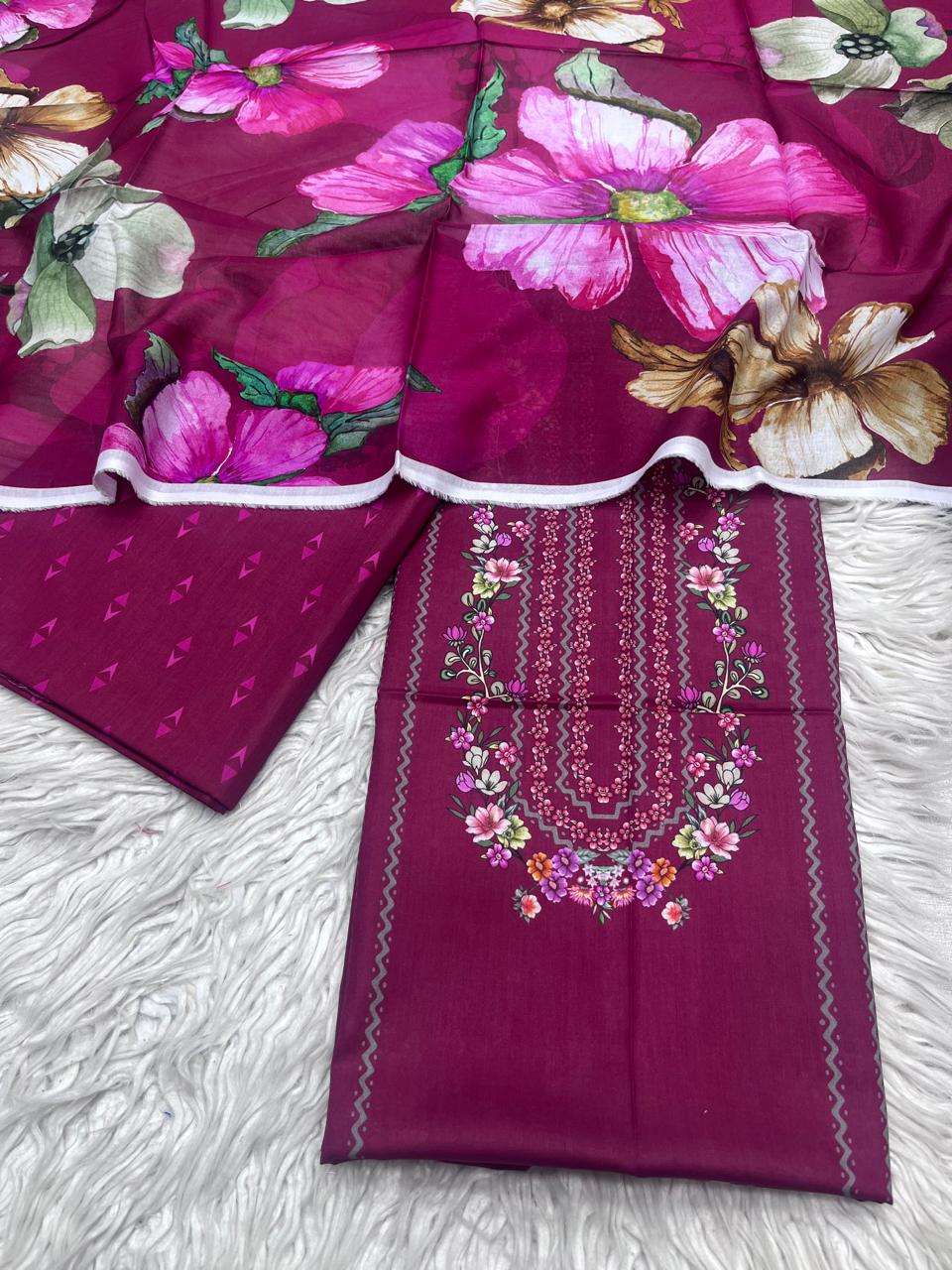 3 Peice Supima Lawn - #335