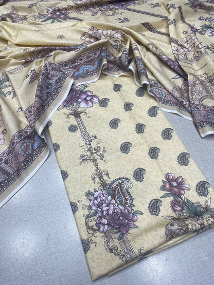 2Pc Dhanak Kameez & Dupatta Unstitched Suit 74