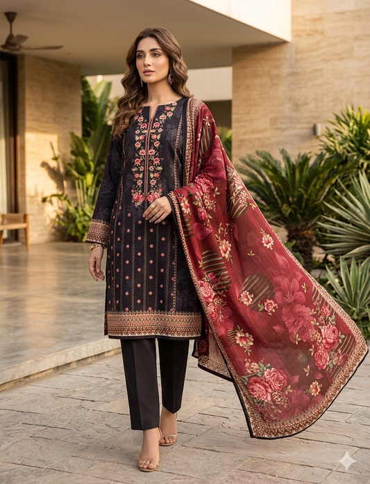 Noura Premium Lawn 3pc -1028