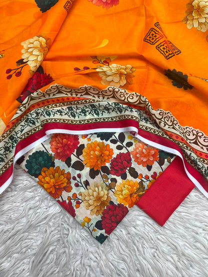 3Pc Zobia Lawn Unstitched Suit 29
