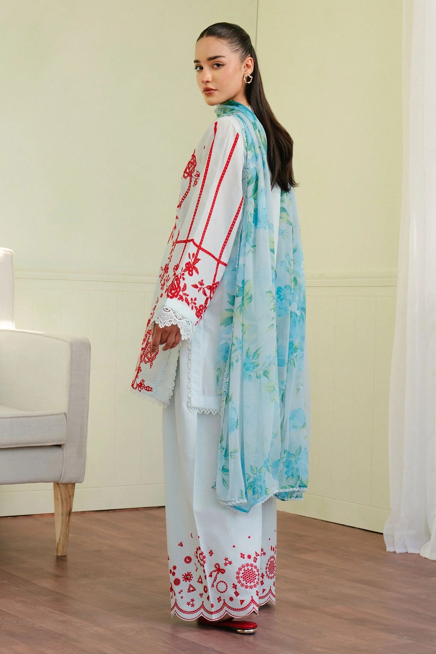 3Piece Unstitched Embroidered Ricamo