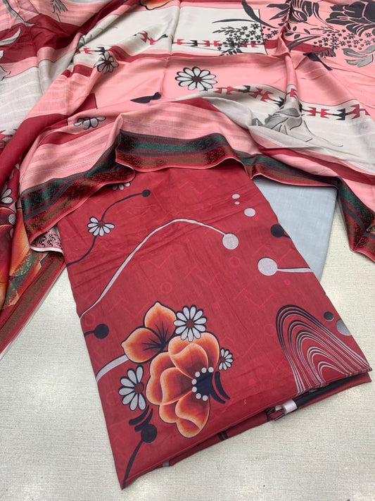 3Pc Lawn Digital Printed Unstitched Suit 24099