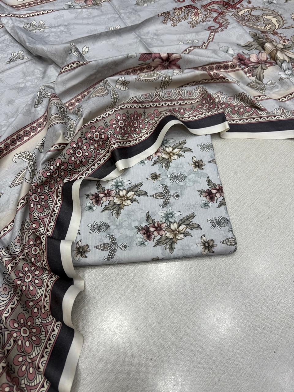 2Pc Kamal Slub Kameez & Dupatta Unstitched 61