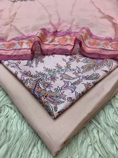 90x88 3Pc Premium Lawn Suit Vol-0020