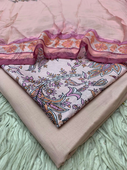 90x88 3Pc Premium Lawn Suit Vol-0020