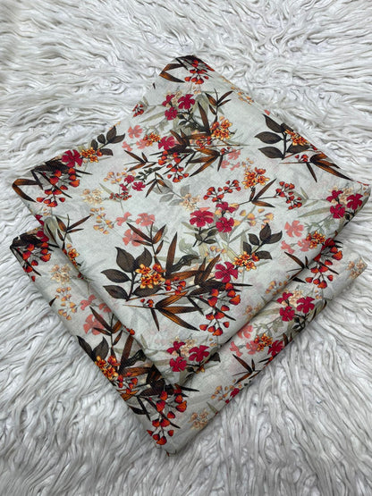 2Pc Silvery Lawn Digital Printed Suit 544