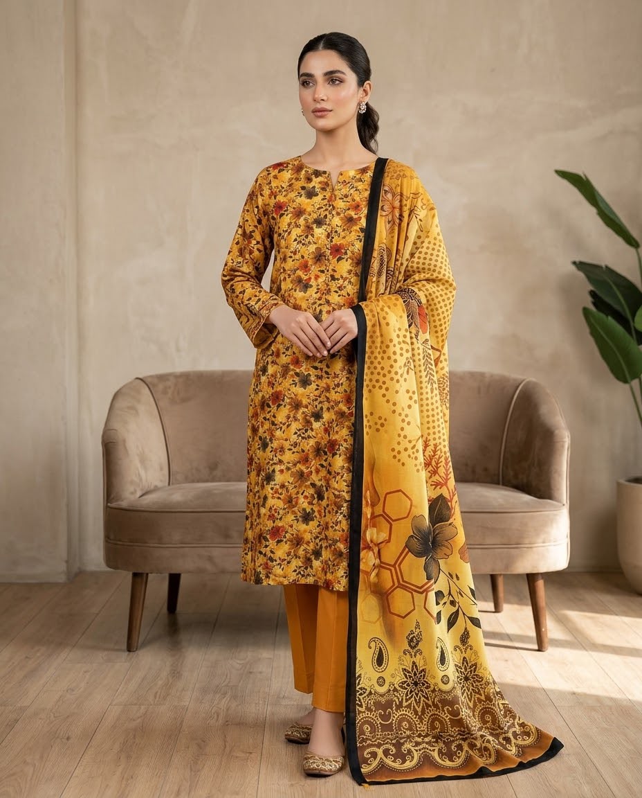 3Pc Zobia Lawn Unstitched Suit 29