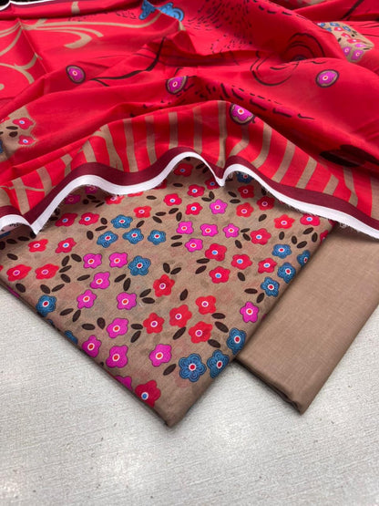 3Pc Zobia Lawn Unstitched Suit 29