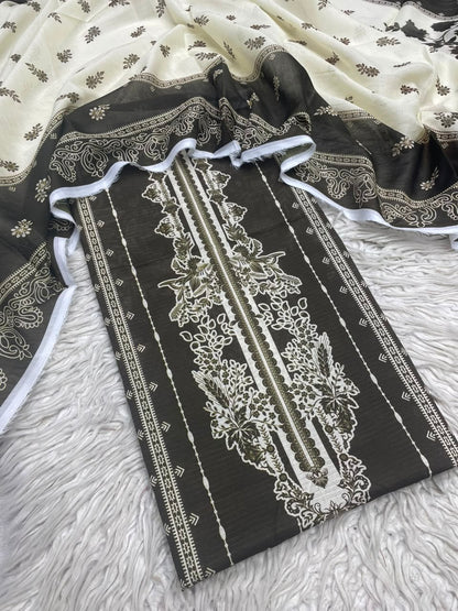 2Pc Bana Doria Lawn Kameez & Dupatta 579