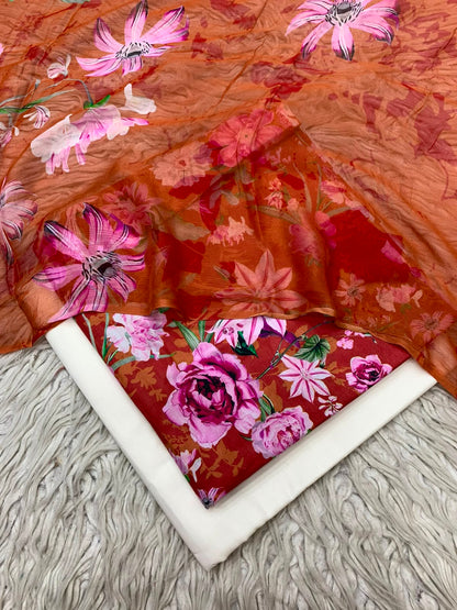 90x88 3Pc Premium Lawn Suit Vol-0020